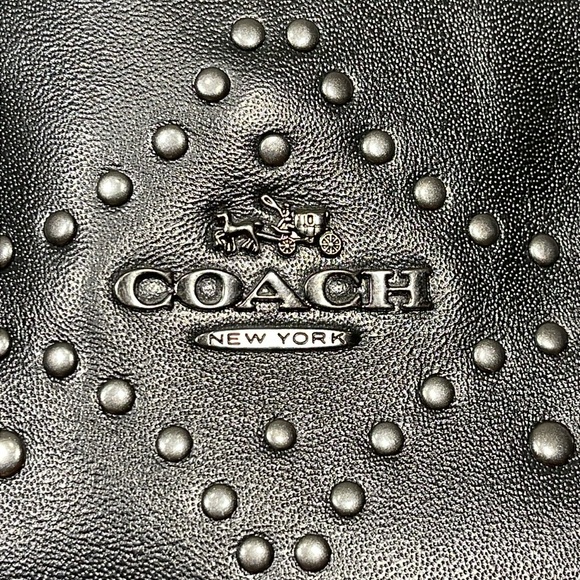 COACH X-LARGE STREET TOTE IN MINI STUDDED LEATHER - Picture 4 of 15